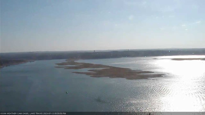 Lake Travis webcam, July 13, 2023 6:00 PM CT