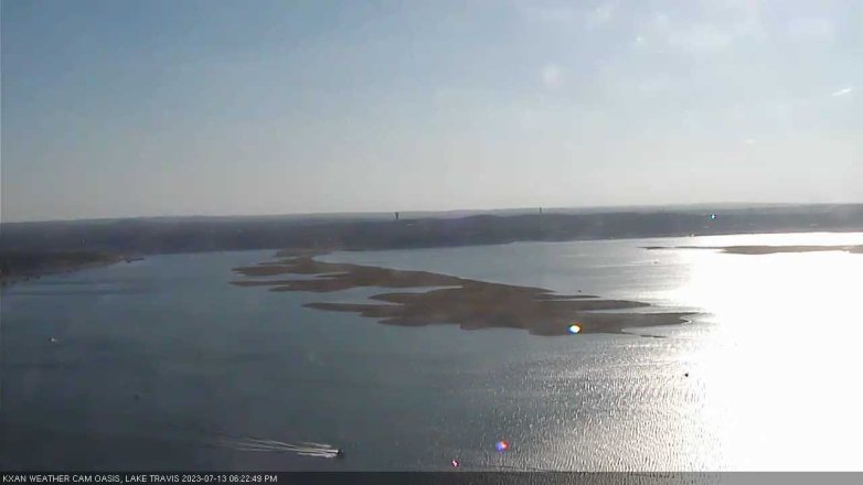 Lake Travis webcam, July 13, 2023 6:25 PM CT