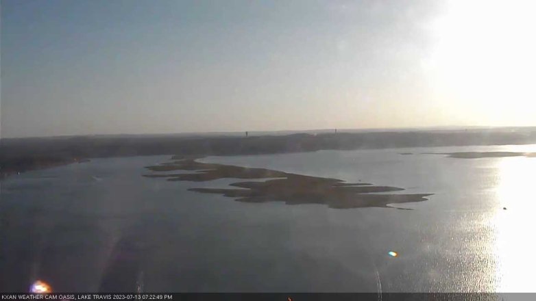 Lake Travis webcam, July 13, 2023 7:25 PM CT