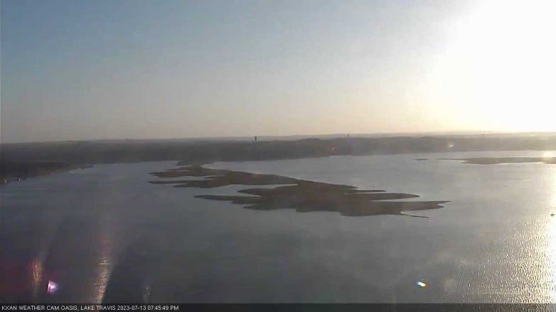 Lake Travis webcam, July 13, 2023 7:45 PM CT