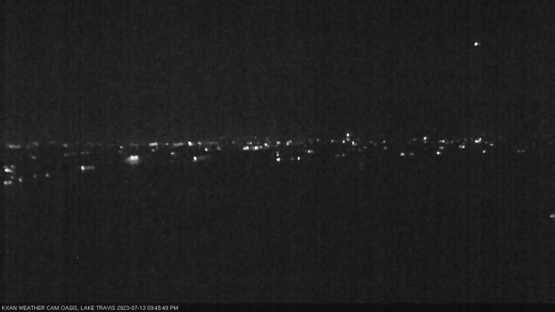 Lake Travis webcam, July 13, 2023 9:45 PM CT