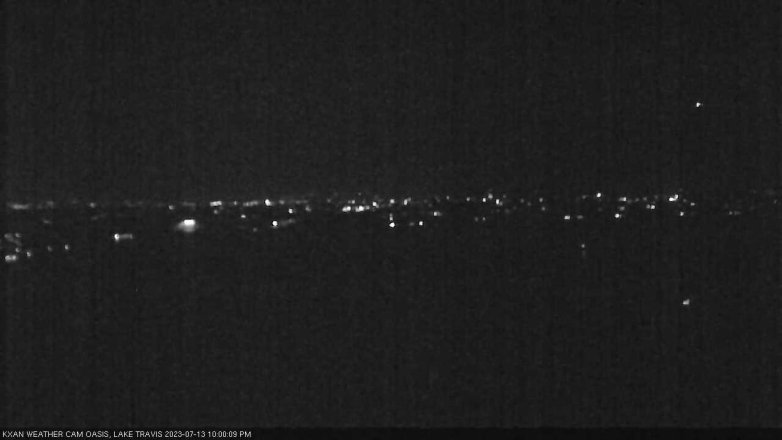 Lake Travis webcam, July 13, 2023 10:00 PM CT
