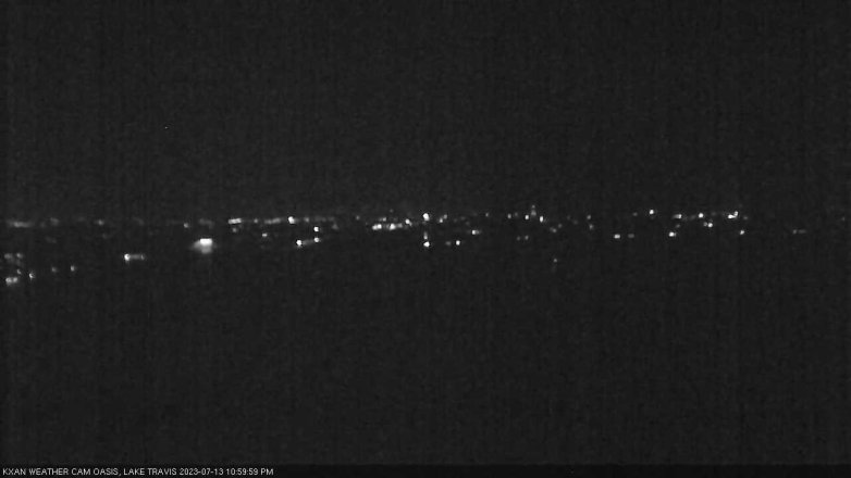 Lake Travis webcam, July 13, 2023 11:00 PM CT
