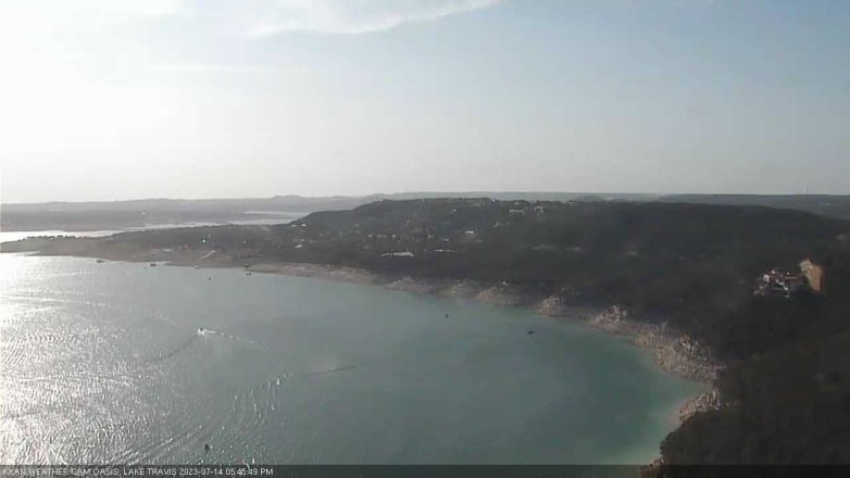 Lake Travis webcam, July 14, 2023 5:45 PM CT