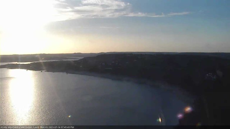 Lake Travis webcam, July 14, 2023 7:45 PM CT