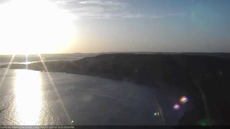 Lake Travis webcam, July 14, 2023 8:00 PM CT