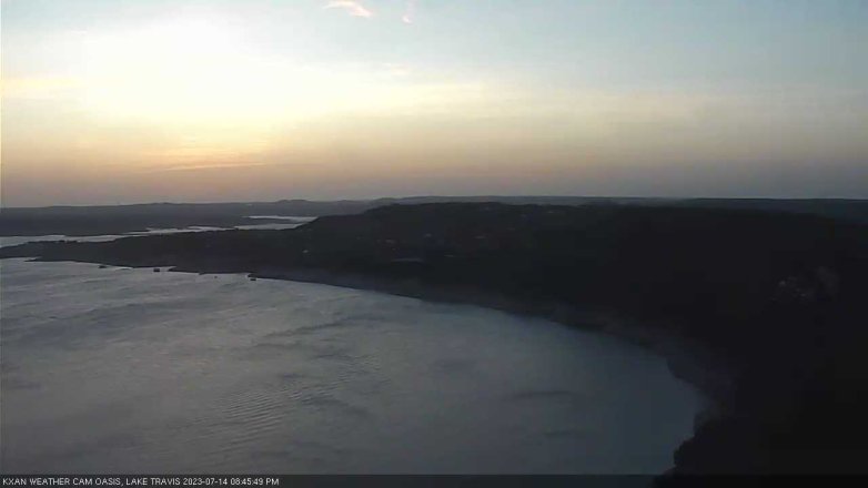 Lake Travis webcam, July 14, 2023 8:45 PM CT
