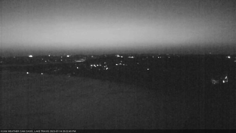 Lake Travis webcam, July 14, 2023 9:25 PM CT