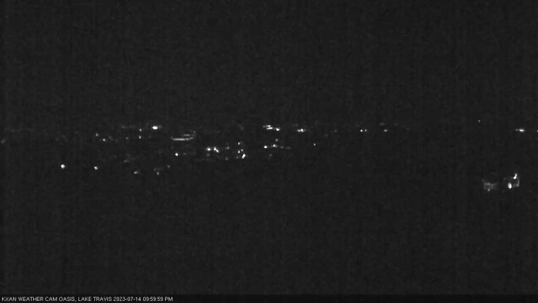 Lake Travis webcam, July 14, 2023 10:00 PM CT