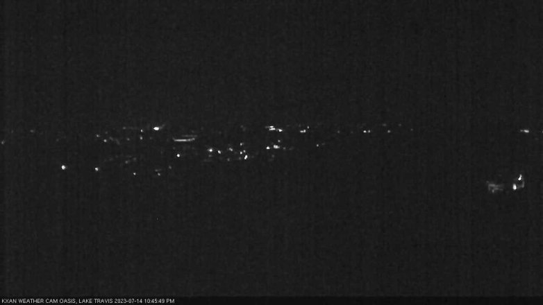 Lake Travis webcam, July 14, 2023 10:45 PM CT