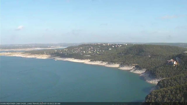 Lake Travis webcam, July 15, 2023 9:25 AM CT
