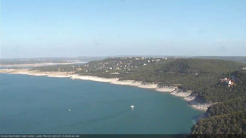 Lake Travis webcam, July 15, 2023 9:45 AM CT
