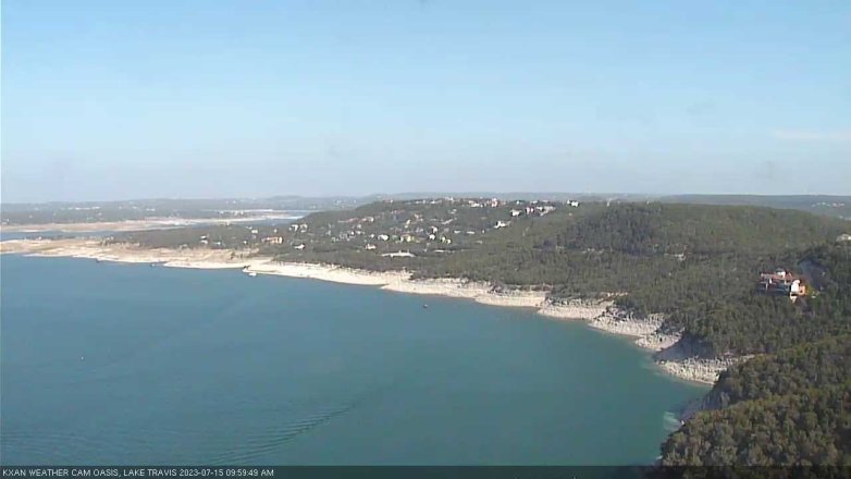 Lake Travis webcam, July 15, 2023 10:00 AM CT