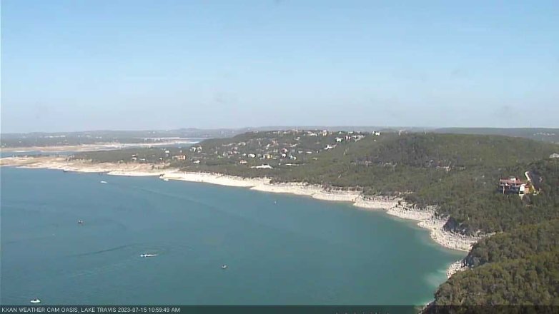 Lake Travis webcam, July 15, 2023 11:00 AM CT