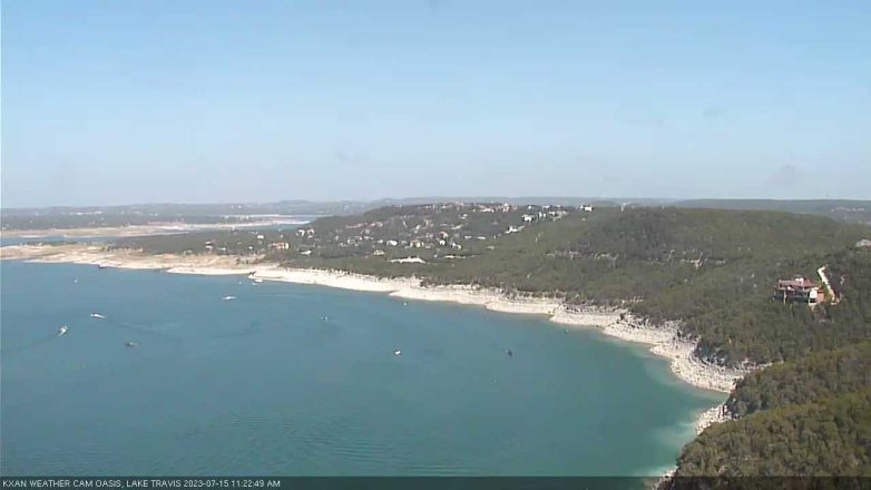 Lake Travis webcam, July 15, 2023 11:25 AM CT