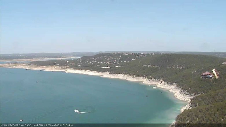 Lake Travis webcam, July 15, 2023 1:00 PM CT