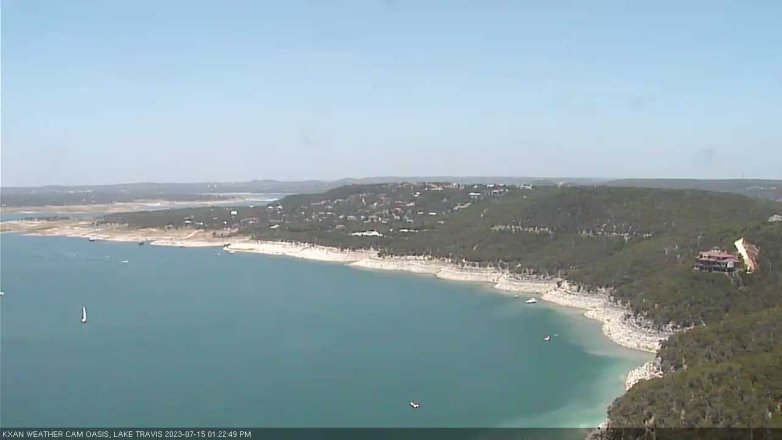 Lake Travis webcam, July 15, 2023 1:25 PM CT