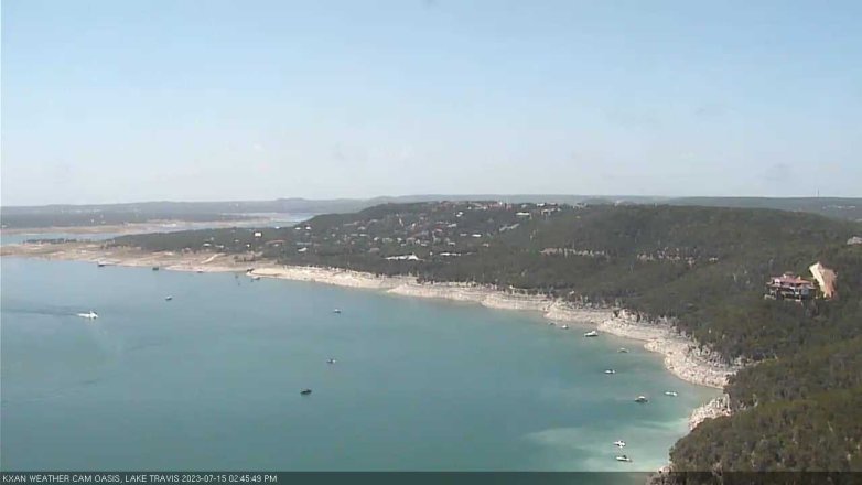 Lake Travis webcam, July 15, 2023 2:45 PM CT