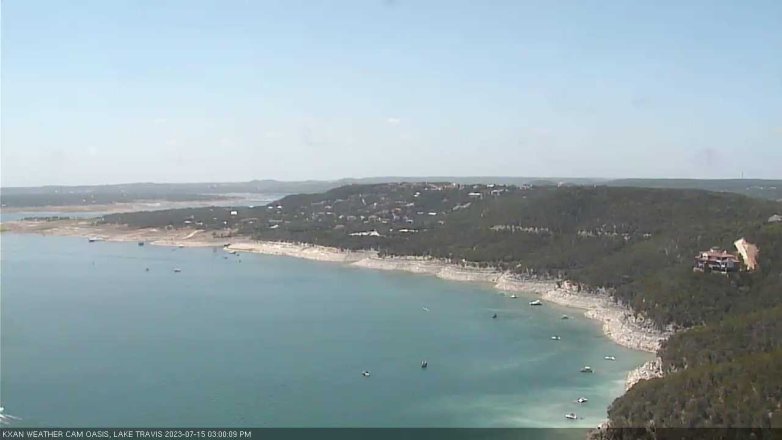 Lake Travis webcam, July 15, 2023 3:00 PM CT