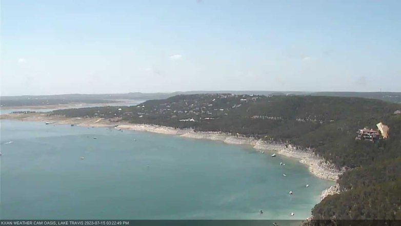 Lake Travis webcam, July 15, 2023 3:25 PM CT
