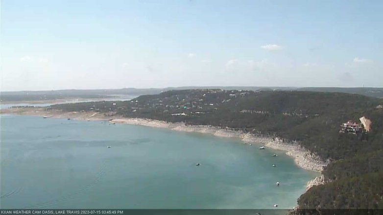 Lake Travis webcam, July 15, 2023 3:45 PM CT