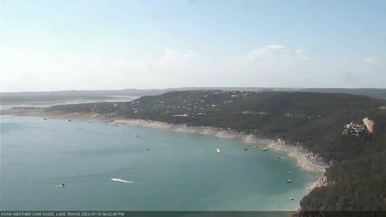 Lake Travis webcam, July 15, 2023 4:25 PM CT