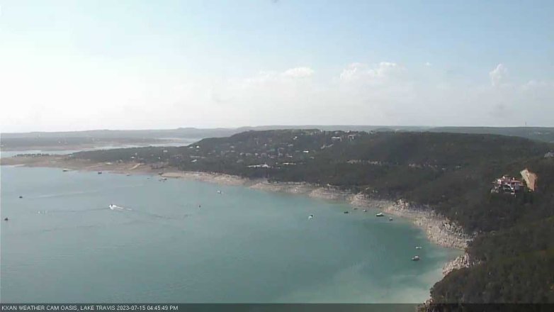 Lake Travis webcam, July 15, 2023 4:45 PM CT
