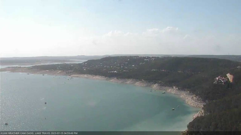 Lake Travis webcam, July 15, 2023 5:00 PM CT
