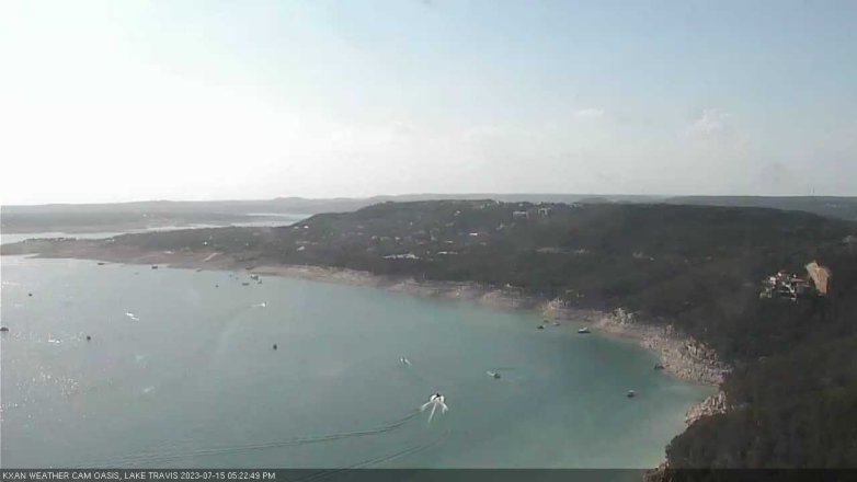 Lake Travis webcam, July 15, 2023 5:25 PM CT
