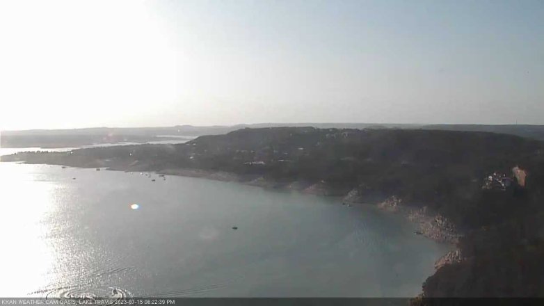 Lake Travis webcam, July 15, 2023 6:25 PM CT