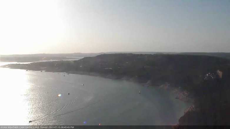 Lake Travis webcam, July 15, 2023 6:45 PM CT
