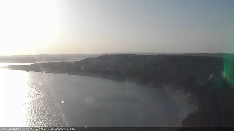 Lake Travis webcam, July 15, 2023 7:00 PM CT