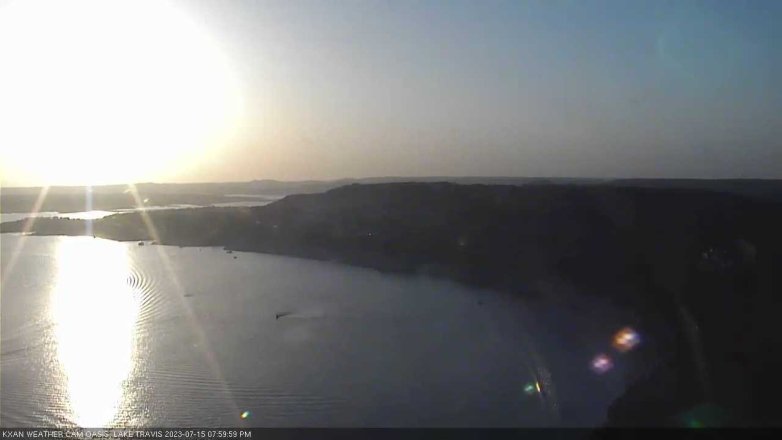 Lake Travis webcam, July 15, 2023 8:00 PM CT
