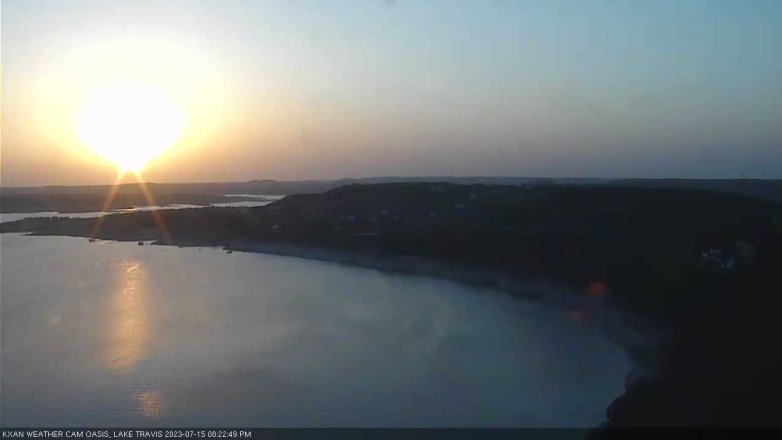 Lake Travis webcam, July 15, 2023 8:25 PM CT