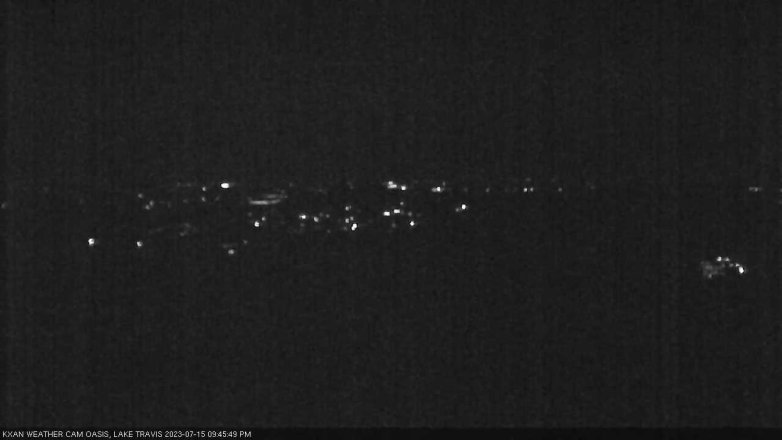 Lake Travis webcam, July 15, 2023 9:45 PM CT