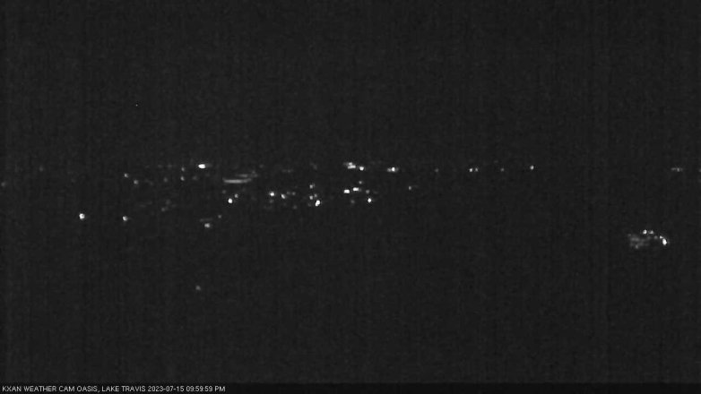 Lake Travis webcam, July 15, 2023 10:00 PM CT