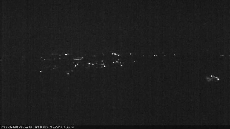 Lake Travis webcam, July 15, 2023 11:00 PM CT