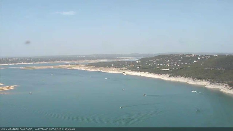 Lake Travis webcam, July 16, 2023 11:45 AM CT