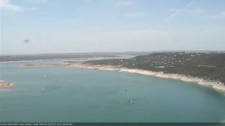 Lake Travis webcam, July 16, 2023 2:00 PM CT
