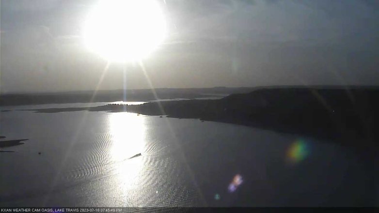 Lake Travis webcam, July 16, 2023 7:45 PM CT