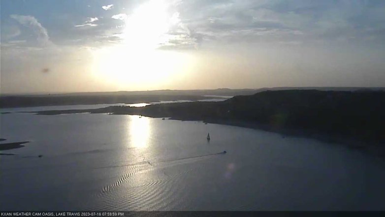 Lake Travis webcam, July 16, 2023 8:00 PM CT