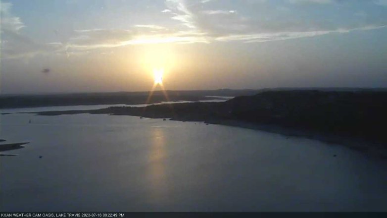 Lake Travis webcam, July 16, 2023 8:25 PM CT