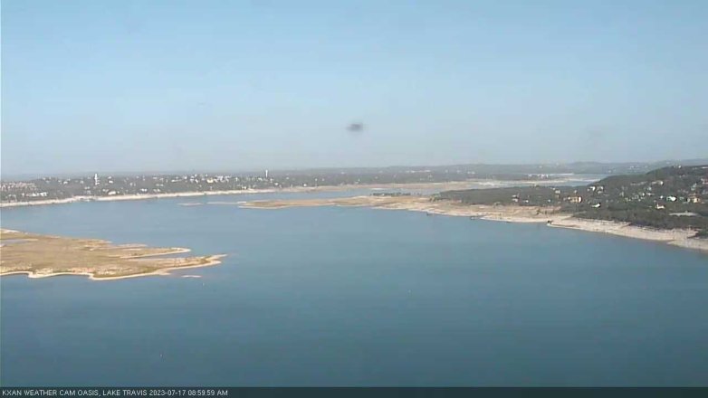 Lake Travis webcam, July 17, 2023 9:00 AM CT