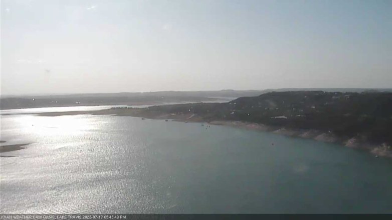 Lake Travis webcam, July 17, 2023 5:45 PM CT