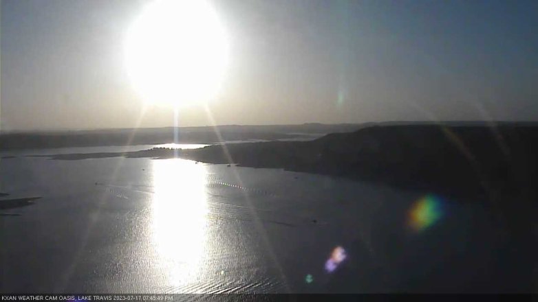 Lake Travis webcam, July 17, 2023 7:45 PM CT