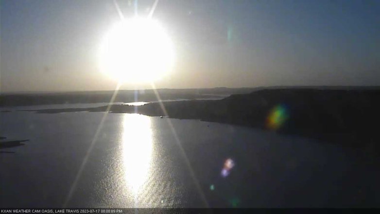 Lake Travis webcam, July 17, 2023 8:00 PM CT