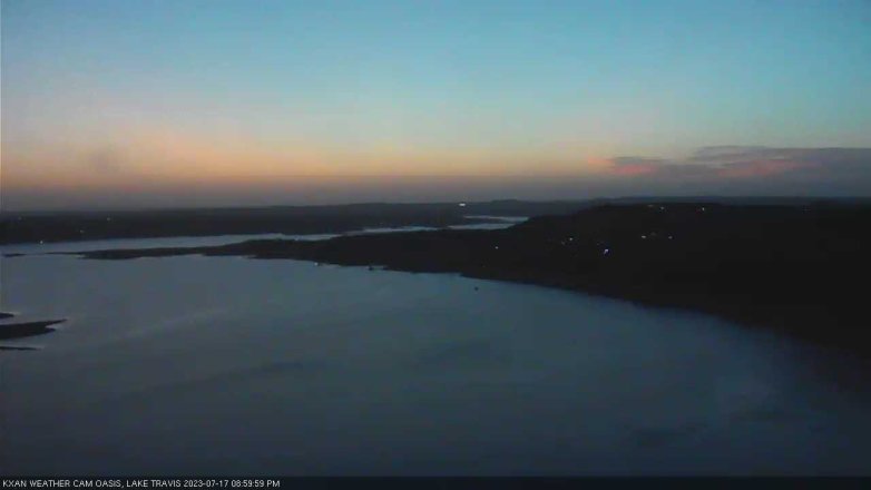Lake Travis webcam, July 17, 2023 9:00 PM CT