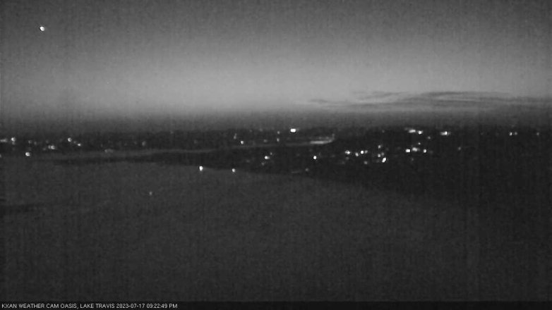 Lake Travis webcam, July 17, 2023 9:25 PM CT