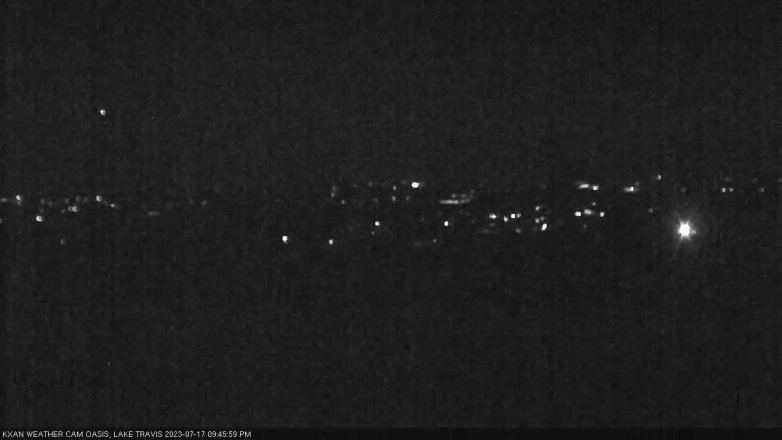 Lake Travis webcam, July 17, 2023 9:45 PM CT