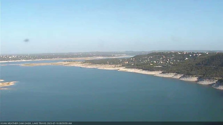 Lake Travis webcam, July 18, 2023 9:00 AM CT